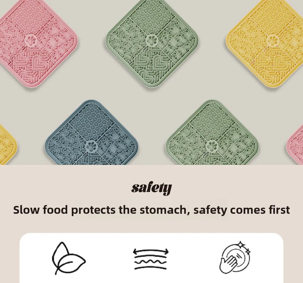 Tapete de Silicone para Lamber para Cães e Gatos, Almofada de Alimentação Lenta, Alívio da Ansiedade, Banho e Higiene, Suprimentos para Animais de Estimação