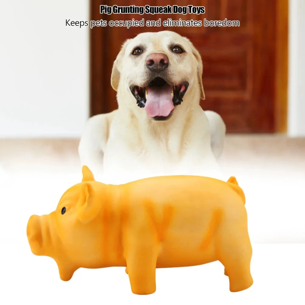 Cão bonito mastigar brinquedos de borracha som porco rangido látex brinquedos para animais de estimação para cão rangendo mastigar treinamento filhote de cachorro suprimentos produtos para animais de estimação