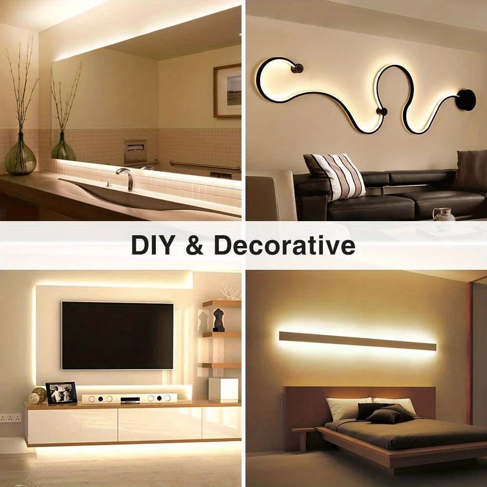 Fita de LED Neon USB DC 5V com Sensor de Toque Regulável, Fita de Silicone Flexível à Prova d'Água para Decoração de Ambientes Externos