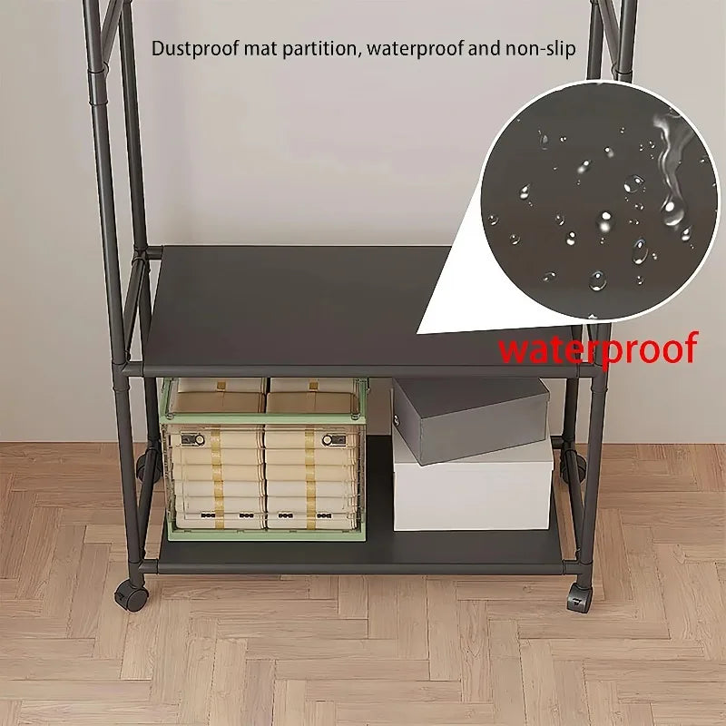 Araras de Roupa com Rodas para Pendurar Roupas, Arara de Chão para Roupas, Suporte para Pendurar Roupas, Ideal para Chapéus, Cachecóis e Gravatas
