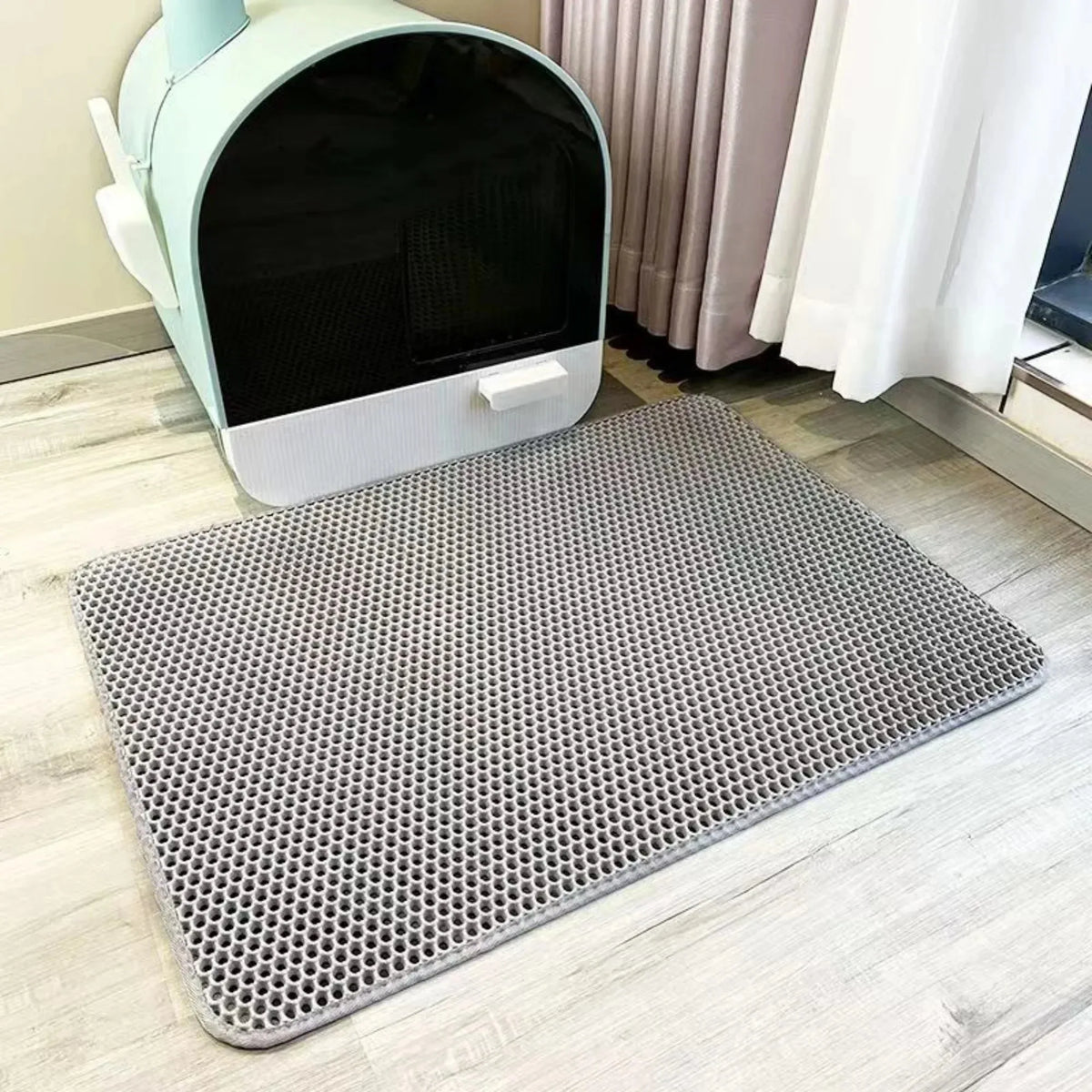 Tapete para Caixa de Areia para Gatos, Resistente, Impermeável, 2 Camadas, Antiderrapante, Lavável, Protetor de Piso para Animais de Estimação, Retentor de Areia, Produto para Animais de Estimação
