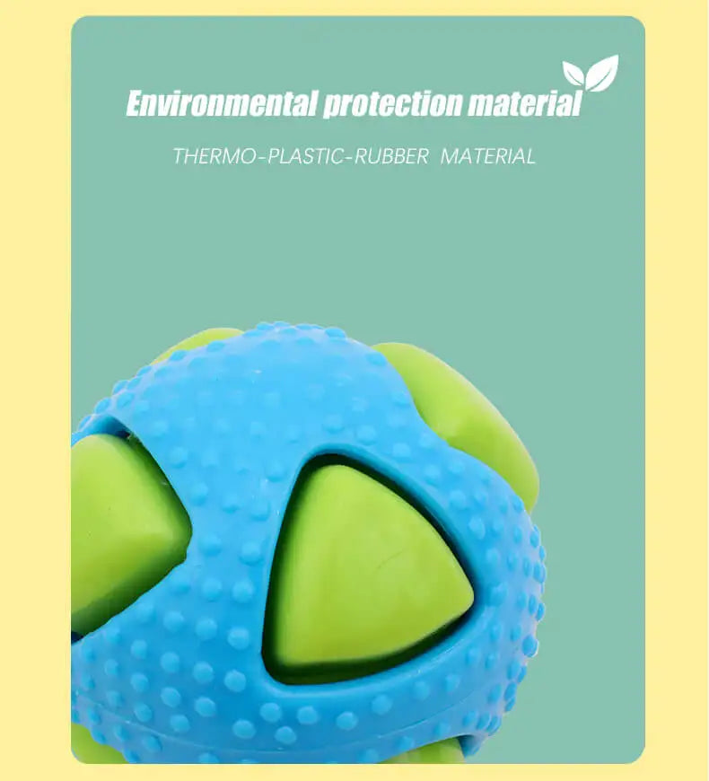 Pet tpr brinquedo bola interação animais de estimação aliviar o tédio mordida resistência pequeno cão de tamanho médio moagem dormir ventilação bola flash