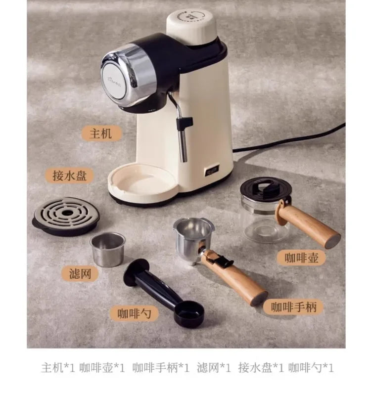 220v urso cafeteira pequena casa espresso semi automática escritório tudo em uma mão americana moer máquina de fermentação bac