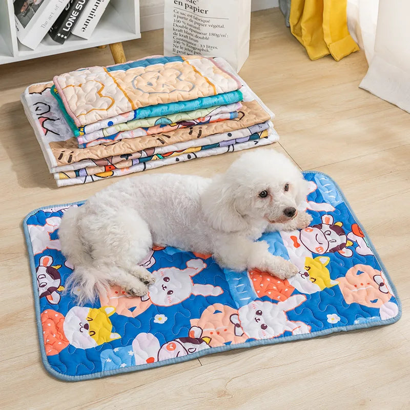 Tapete antiderrapante para animais de estimação, tapete para dormir especial de algodão para gatos, verão, confortável e respirável, produtos para animais de estimação