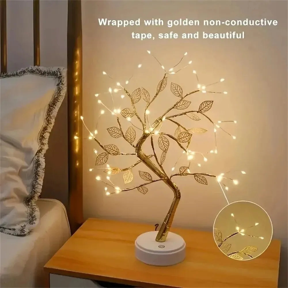 Luminária de Mesa LED em Forma de Folha Dourada, Luzes de Natal, Luzes Noturnas, Decoração para Casa, DIY, Festa, Casamento, Quarto, Presente para o Dia das Mães
