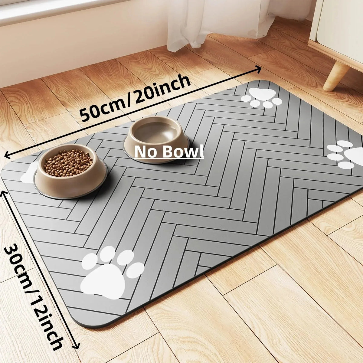 Tapete para Comedouros de Cães e Gatos, Absorvente, Impermeável e de Secagem Rápida
