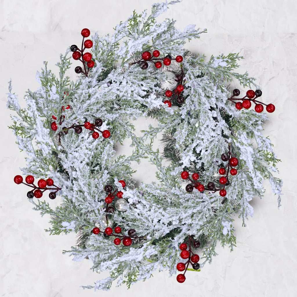 Natal vermelho berry flor artificial pinha ramo decorações da árvore de natal ornamento embalagem de presente festa em casa diy grinalda