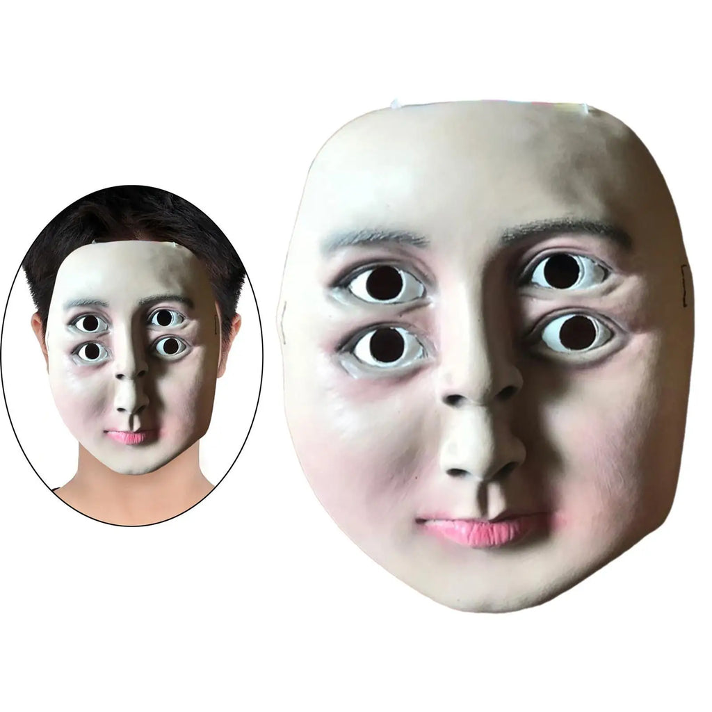 Halloween quatro olhos máscara decoração criativa látex dança maquiagem adereços para fantasia vestido desempenho de palco casa assombrada páscoa carnaval