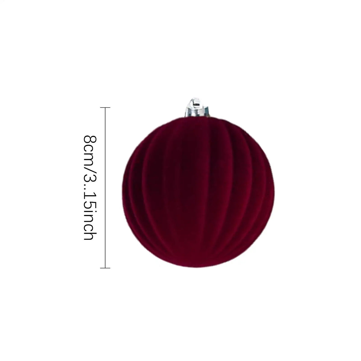 Bolas de natal de veludo 12 unidades/caixa bolas de árvore flocadas pingente ornamentos design luxuoso decoração para decorações de natal