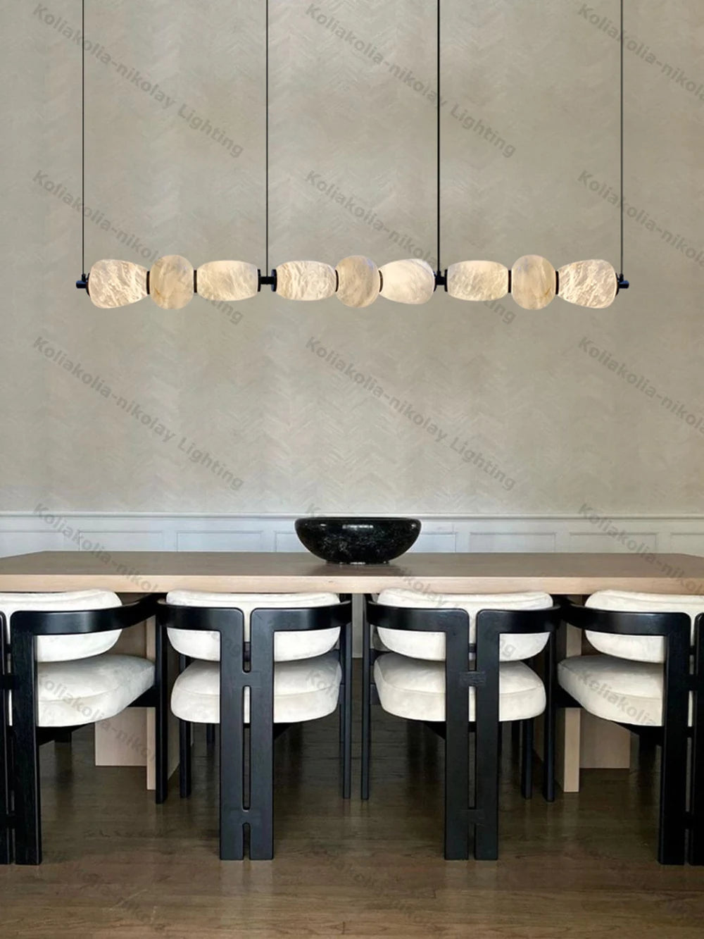 Lustres de LED Reguláveis de Mármore Natural para Decoração de Casa, Nova Tendência 2026, Iluminação para Sala de Estar e Sala de Jantar