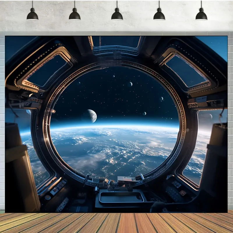 Vikama nave espacial poivota terra céu estrelado tema tapeçaria quarto sala de estar decoração da sala de jogos decoração do quarto