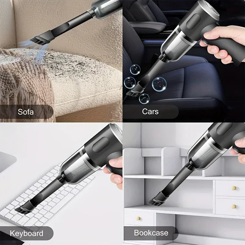 Novo aspirador de pó portátil sem fio para carro, com função de limpeza a seco e a húmido, bateria de alta potência, carregamento rápido, aspirador sem fio 2027.