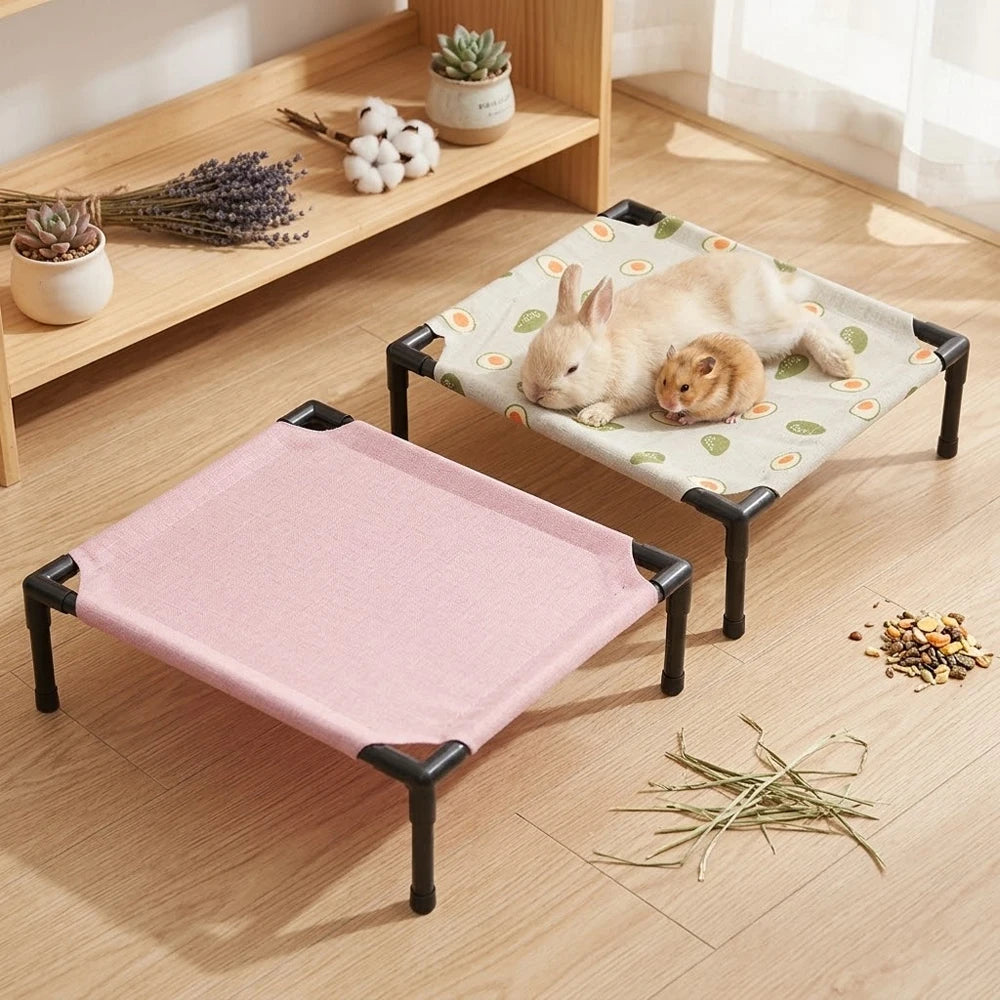 Cama Elevada para Animais de Estimação, Cama para Pequenos Animais, Respirável, Lavável, Colchão Refrescante para Coelhos, Hamsters, Gatos e Filhotes, Cama Interna