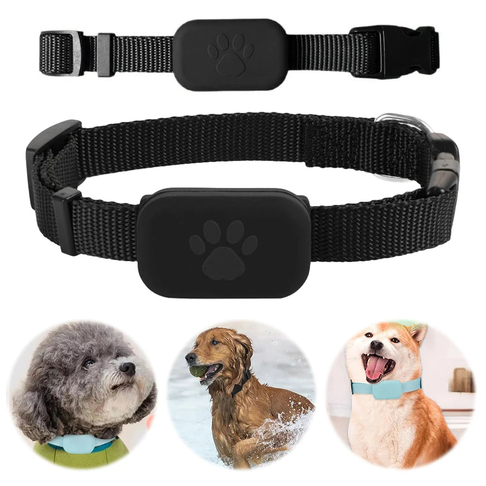 Rastreador GPS para animais de estimação com coleira ajustável Rastreador de cães Localizador inteligente de animais de estimação Rastreador de gatos para cães e gatos
