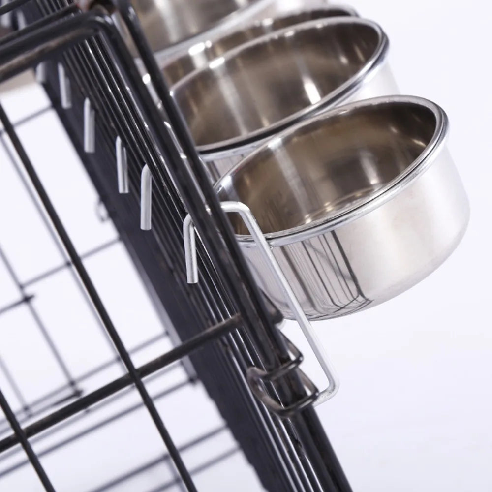 Comedouro Portátil Suspenso para Cães e Gatos, Tigela de Viagem para Ração e Água, Utensílio de Alimentação para Animais de Estimação