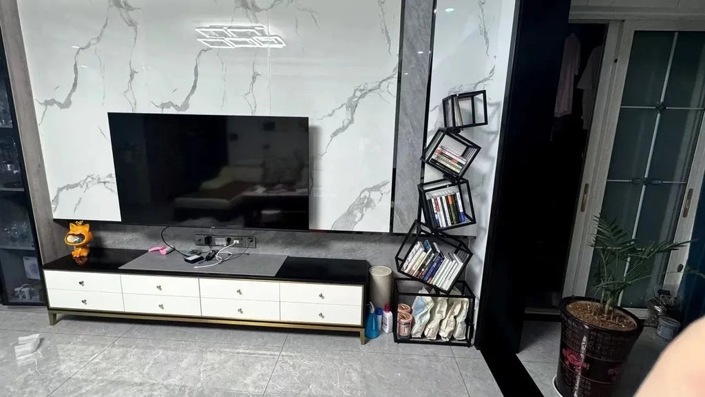 Decoração moderna para sala de estar, prateleira de arte em ferro, escritório, estudo, estante, armazenamento multicamadas para organizar livros e decorações