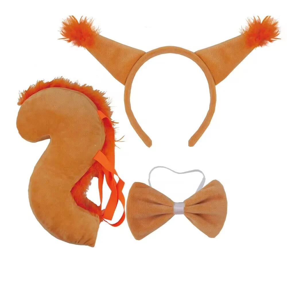 Meninas esquilo traje crianças laranja animal temático tule tutu vestido para meninas da criança halloween carnaval festa vestir-se roupas