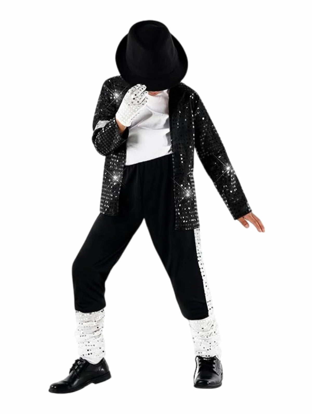 Fantasia de Halloween para Crianças, Traje de Superestrela Cantor Michael Jackson, Roupa de Performance de Dança, Fantasia Infantil para Meninos e Meninas
