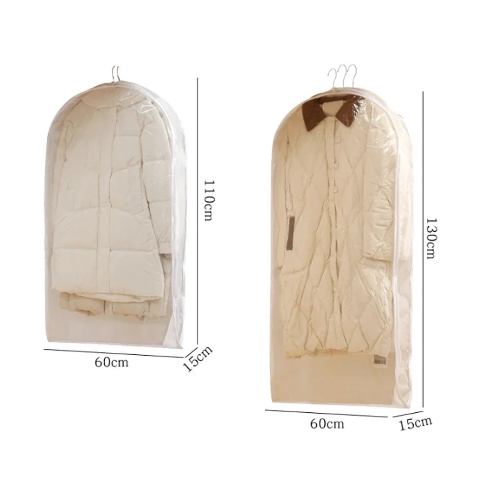Bolsas Organizadoras de Guarda-Roupa para Jaquetas de Pluma, Saco de Compressão a Ar com Zíper, Capa Protetora contra Poeira para Roupas, Saco de Armazenamento de Tecido que Economiza Espaço