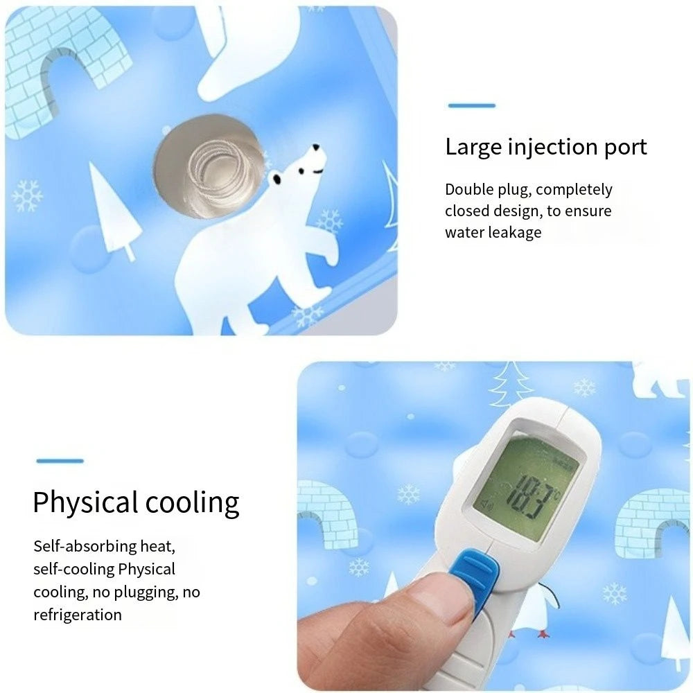 Cool Pet Cooling Mat Self Added Water Ice Gel Dog Cat Sleeping Pad Durable Moisture-proof Dog Cold Bed Mat For Small Big Dogs