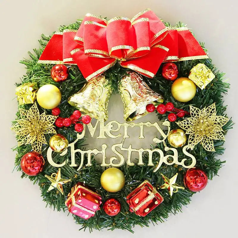 Decoração de natal artesanal simulação guirlanda de natal porta pendurado janela adereços requintado alta qualidade decoração para casa