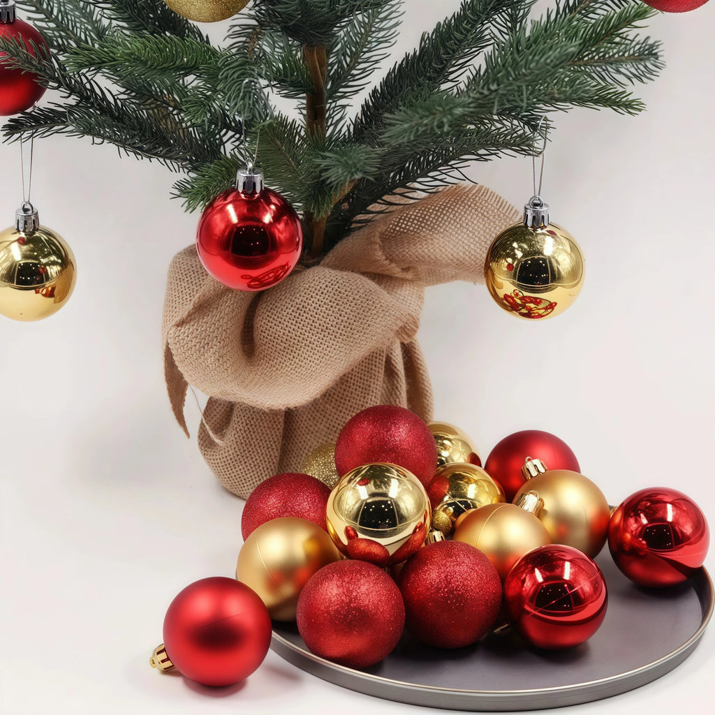 24 pçs 3cm bolas de natal decorações de natal enfeites de árvore bola de natal pendurado pingentes de árvore decoração de festa em casa presente de ano novo