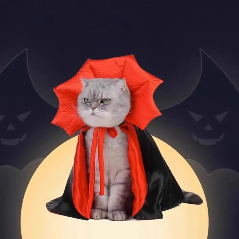 Traje de halloween para animais de estimação, confortável, fácil de usar, capa de cosplay de gato, tecido macio ajustável, capa de cavaleiro para cães