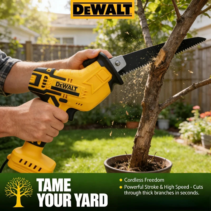 Serra Sabre Elétrica Dewalt 20V Sem Escovas: Serra Multifuncional com Motor Potente para Corte de Metal, Madeira e Tubos