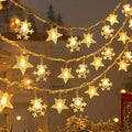 3m 2025 decoração de natal para casa luzes de natal floco de neve luzes da corda fada lâmpada led ano novo 2026 árvore jardim