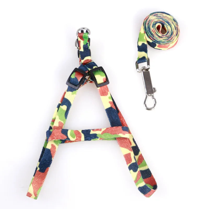 Coleira para Cães Pequenos, Coleiras para Filhotes, Conjunto de Coleira e Peitoral para Teddy, Conjunto de Corda de Guia Fofa