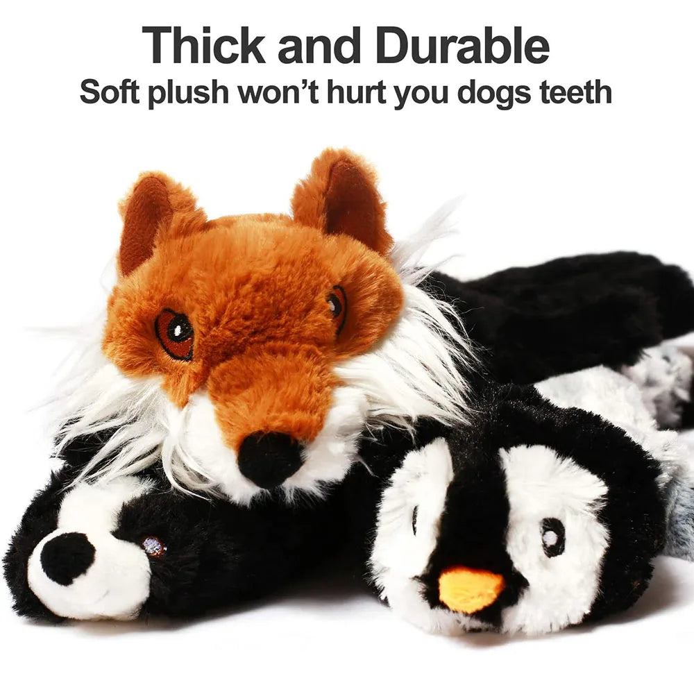 Engraçado animal simulado sem recheio brinquedo do cão com rangidos durável stuffingless pelúcia estridente cão mastigar brinquedo crinkle pet rangido brinquedo