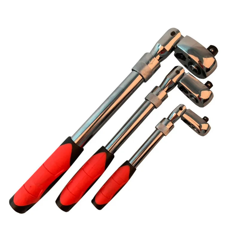 1/4 1/2 chave catraca 3/8 telescópica 72 dentes chave de soquete 180° chave de cabeça móvel ferramentas de oficina mecânica para carro