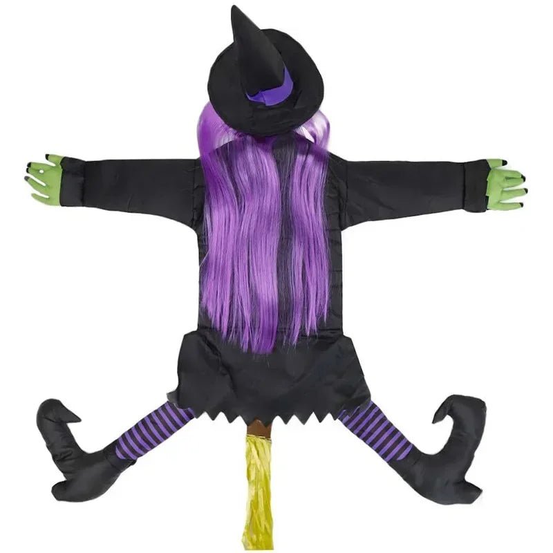Halloween Crashing Witch na árvore, Bruxa Voadora Clássica, Decoração ao ar livre, Quintal, Gramado, Pátio, Alpendre, Decoração - Kasa & Pet