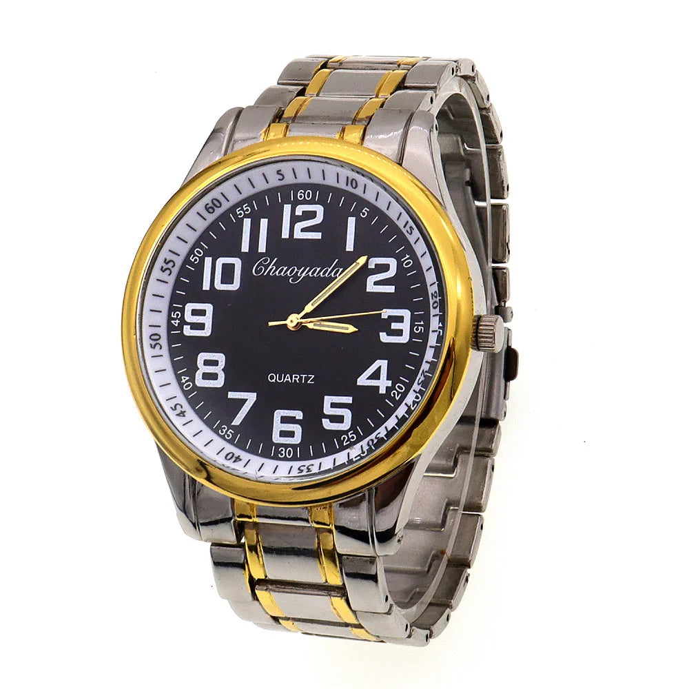 Luxury Watch Business Watches Male Clock Stainless Steel Quartz Men Watch Reloj Hombre Dad Gifts Big Number Wristwatch