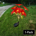 Luz de Flor Artificial de Natal LED Solar, Ideal para Decorar Jardins, Gramados e Pátios