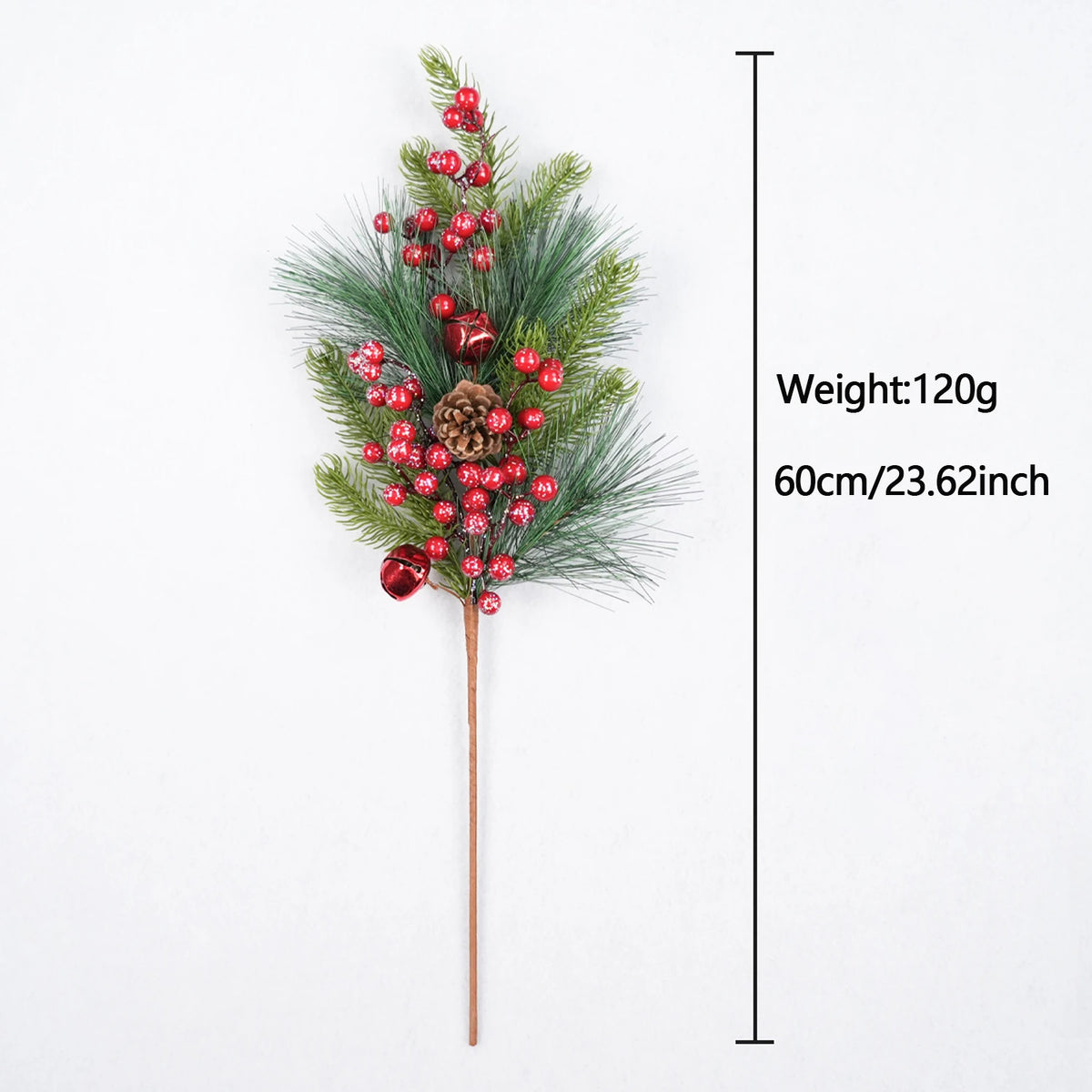 Natal vermelho berry flor artificial pinha ramo decorações da árvore de natal ornamento embalagem de presente festa em casa diy grinalda