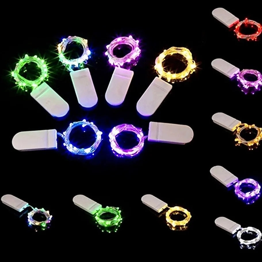 1 pçs 1m 2 3m 5m fio de cobre led luzes da corda iluminação do feriado guirlanda de fadas para a árvore de natal festa de casamento decoração natal