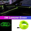 5m interior do carro conduziu a luz de tira néon el fiação lâmpada decorativa para auto diy flexível luz ambiente usb festa atmosfera diodo