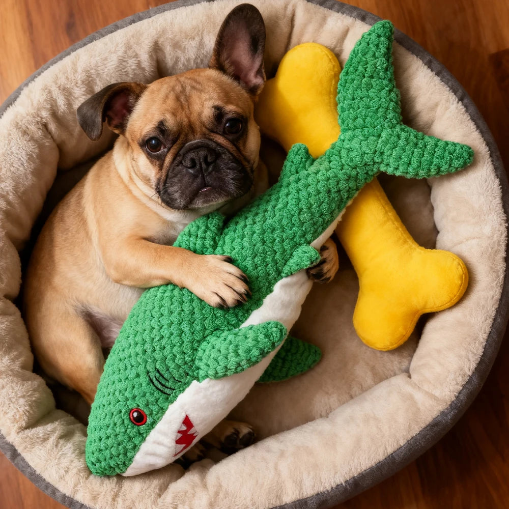 Brinquedo interativo de pelúcia resistente à mastigar para animais de estimação com som, formato de papagaio, adequado para animais de estimação grandes, médios e pequenos como gatos e cães, tecido de camada dupla, ai