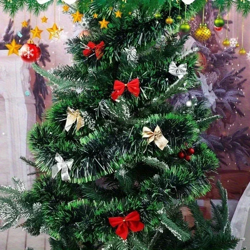 5M de fitas decorativas de Natal com laços, fita verde em forma de cana, guirlanda para pendurar na árvore de Natal, enfeites para projetos «faça você mesmo», decoração para festas e para a casa.