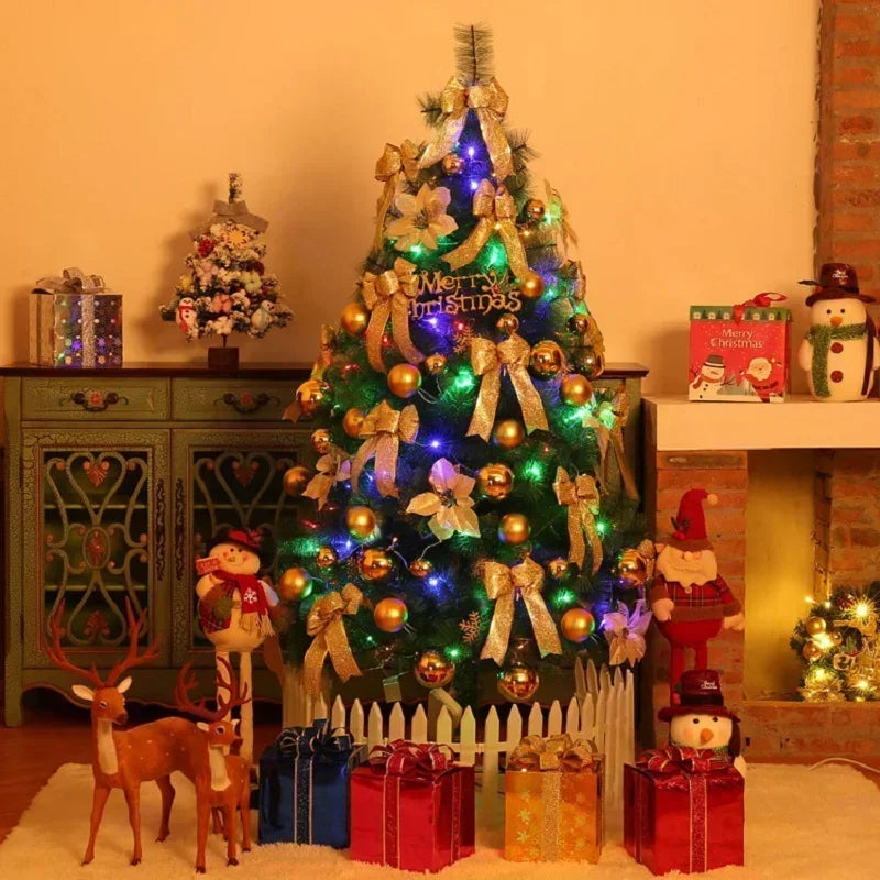 100% completo pe árvore de natal agulhas de pinho artificial decoração da árvore de natal casa decoração de natal atmosfera decoração 90cm-180cm