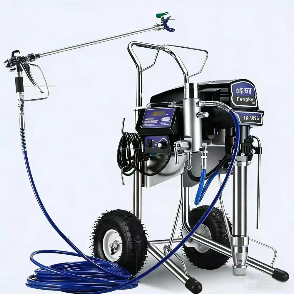 Pistola pulverizadora profissional com bomba de pistão, máquina de pulverização mal ventilada, 4000w, 6,5l, pulverizador de tinta sem ar, fk1095, máquina de pintura a óleo