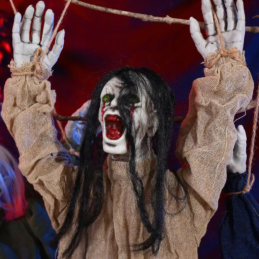 Halloween espírito rosto decorações atraente forma de olho sangrento boneca ornamento aterrorizante no lugar escuro enfeite festa