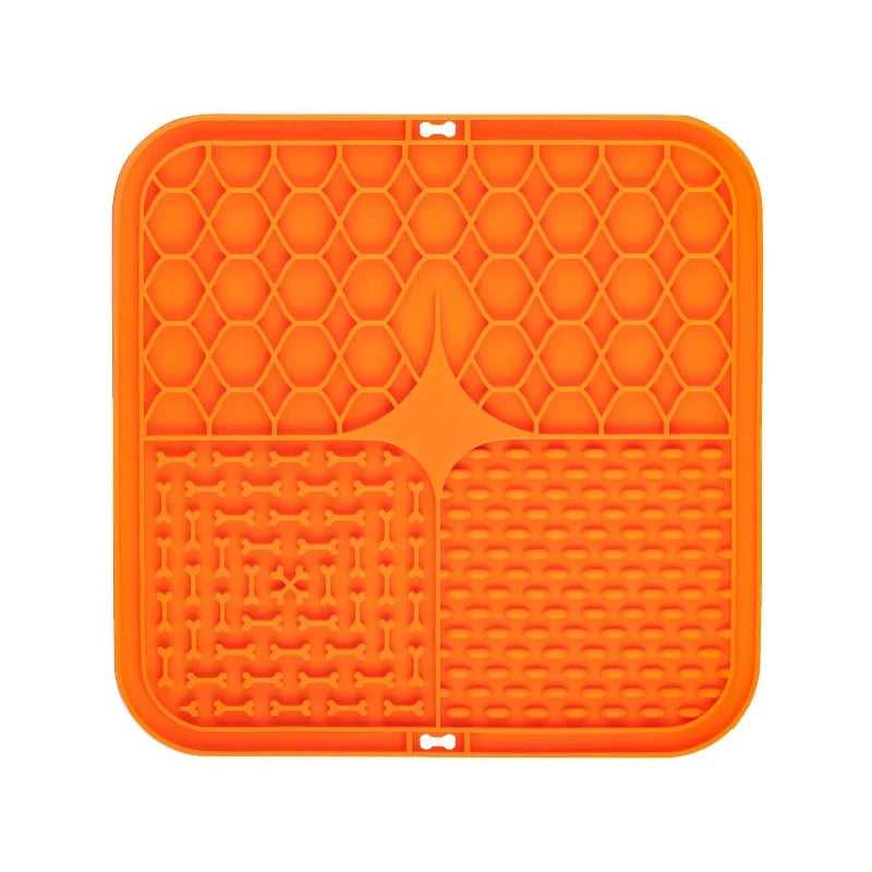 Pet lamber esteira de silicone cães pet placa de comida lenta para cão banho distração silicone cão otário treinamento de alimentos alimentador de cão suprimentos