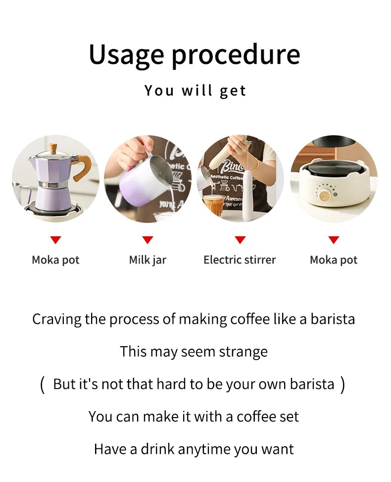 Bincoo cafeteira moka clássica italiana, máquina de café expresso, extração manual, cafeteira barista, utensílio de café