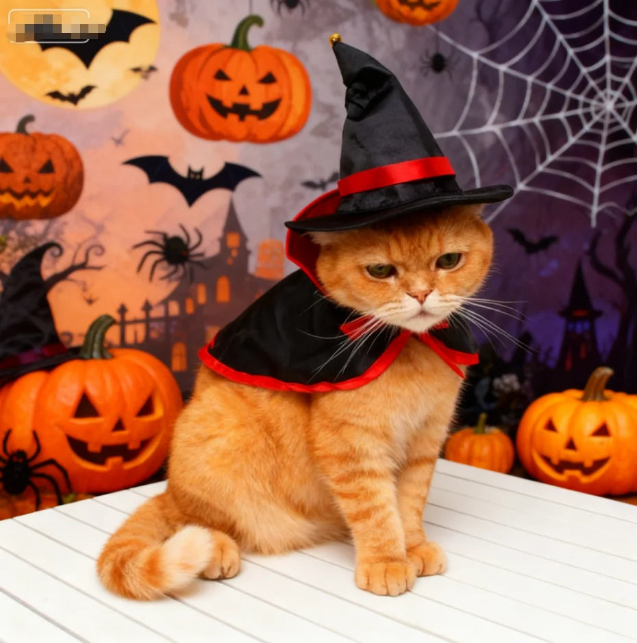 Halloween natal capa mágica pet transformar traje para gatos cães avançados vestuário festivo roupas para animais de estimação accessories255