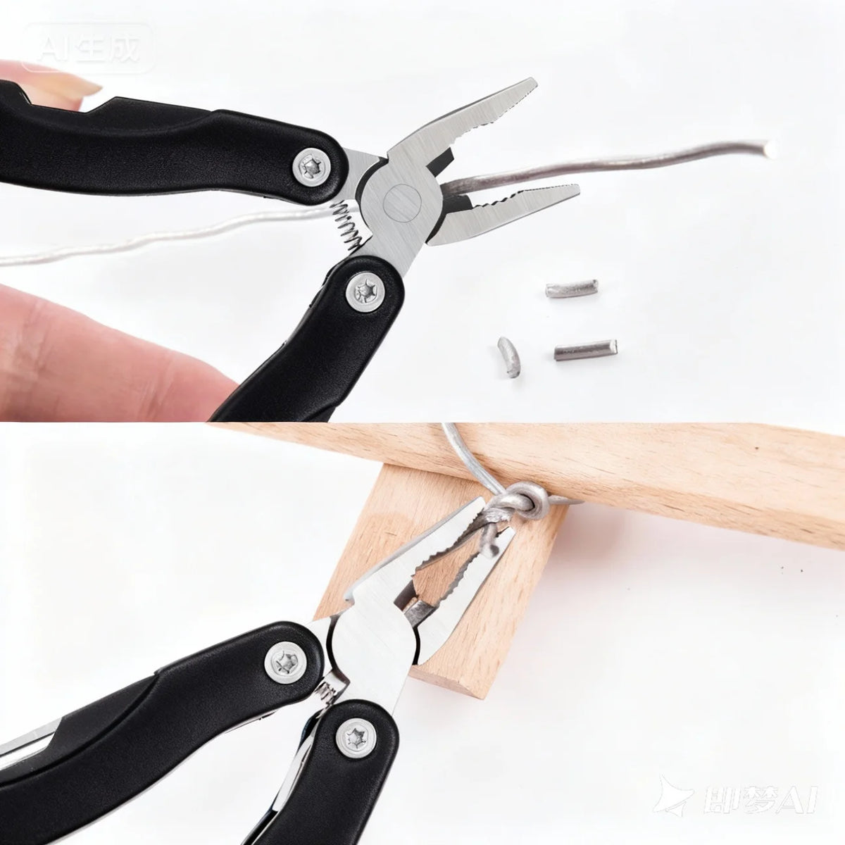 Alicate dobrável multifuncional profissional, mini ferramentas manuais EDC bolso portátil de aço inoxidável, terno de sobrevivência para acampamento ao ar livre