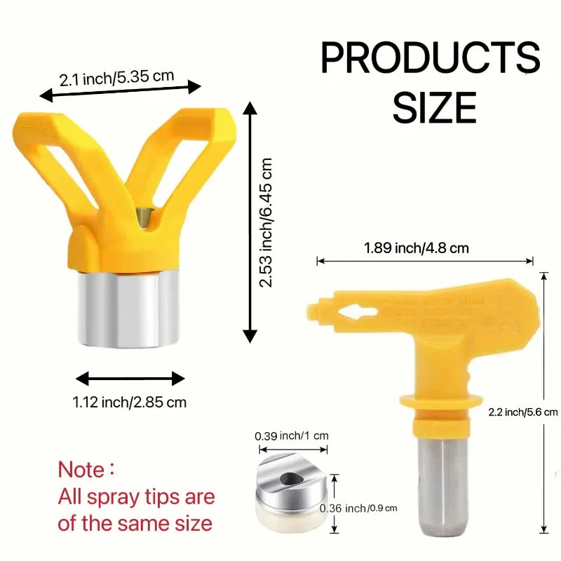 Bicos para Pistola de Pulverização Airless, Ferramentas de Pintura Airless, Conjunto de Bicos para Máquina de Pintura Airless, Protetor de Bicos
