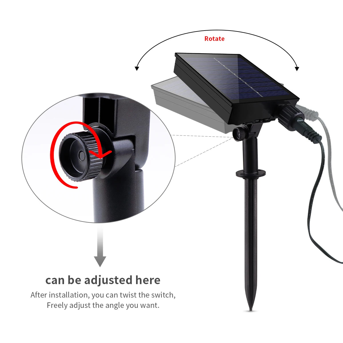 Luz Solar LED de 50m, 100m, 20m para Decoração de Jardim, Decoração Externa, Cordão de Luz de Natal, Lâmpada Solar com Bateria