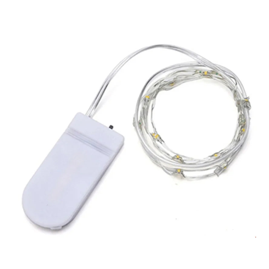 1 pçs 1m 2 3m 5m fio de cobre led luzes da corda iluminação do feriado guirlanda de fadas para a árvore de natal festa de casamento decoração natal